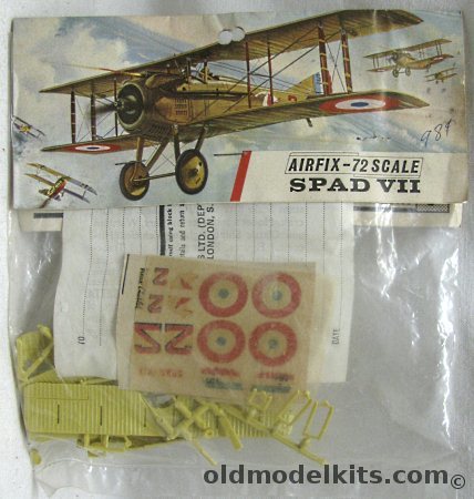 Airfix 1/72 Spad S.VII - Guynemer 1917, 129 plastic model kit